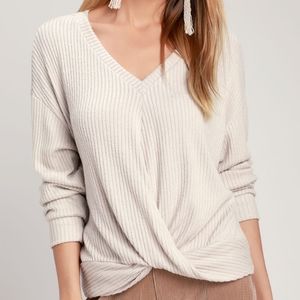 Lulu's lush cream sweater